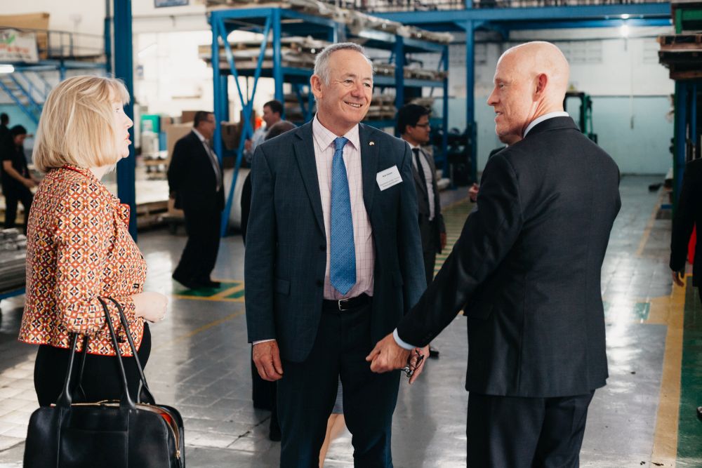 Robert John Delane visiting the Simply Stainless factory in Surabaya