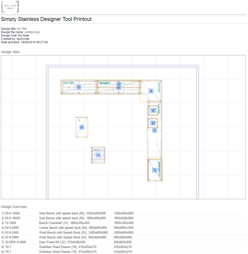 Kitchen designer tool user guide - step 11