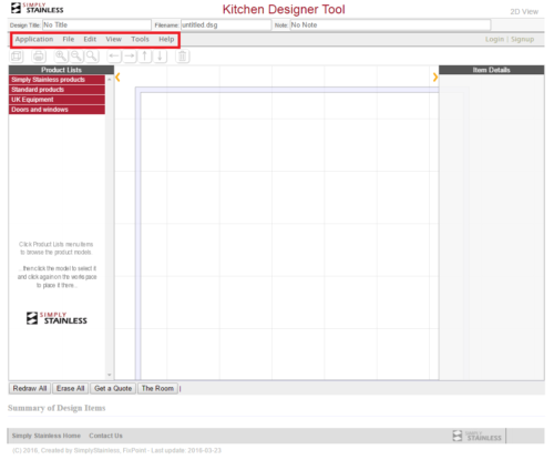 Kitchen designer tool user guide - step 3