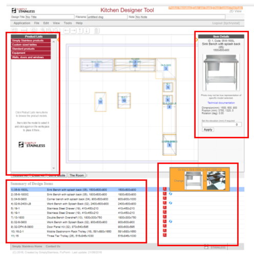 Kitchen designer tool user guide - step 5