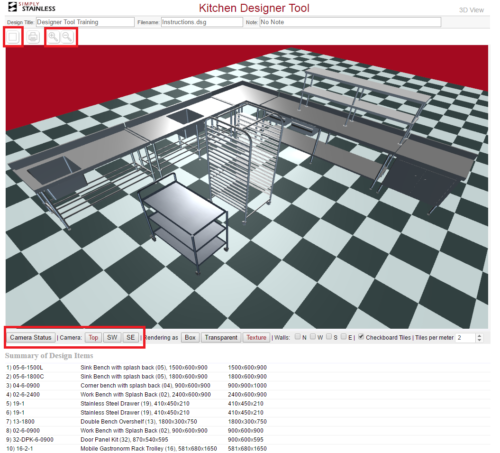 Kitchen designer tool user guide - step 9