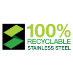 100% recyclable stainless steel